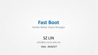Fast boot