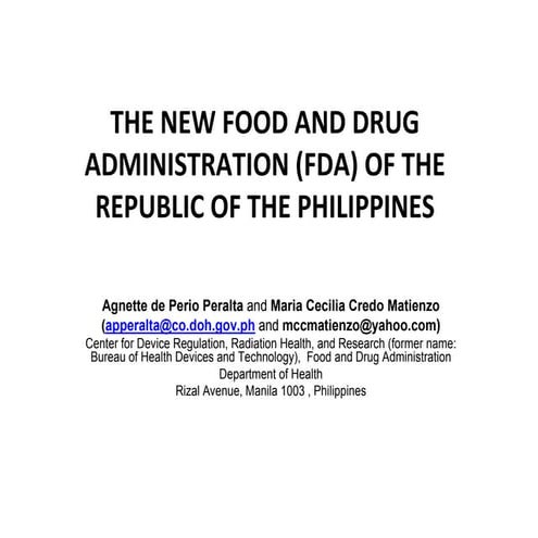 New FDA of the Philippines