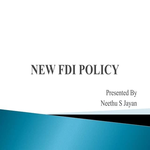 New FDI Policy