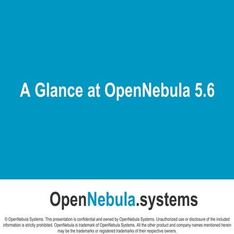 New features in open nebula 5.6