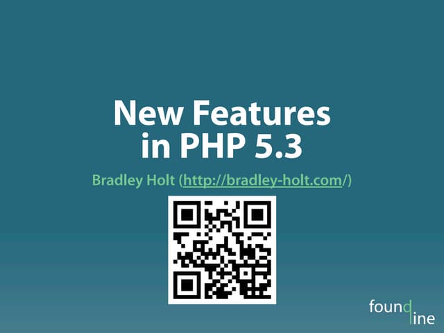 New Features in PHP 5.3