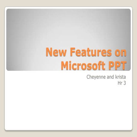 New features on microsoft ppt