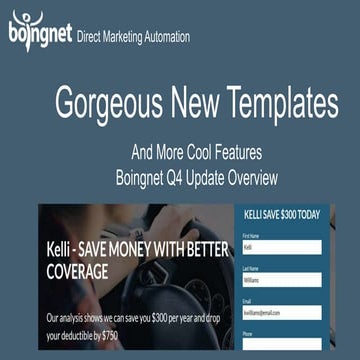 Boingnet Q4 Update - New Multichannel Marketing Tools 