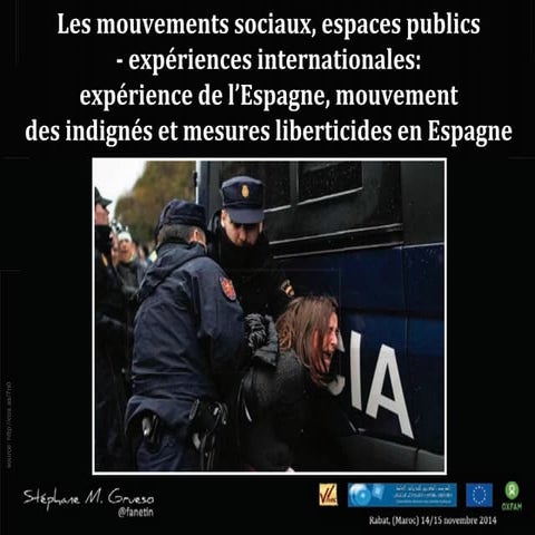 Presentación FMAS Rabat oct 2014 15M / Ley de seguridad ciudadana (francais)