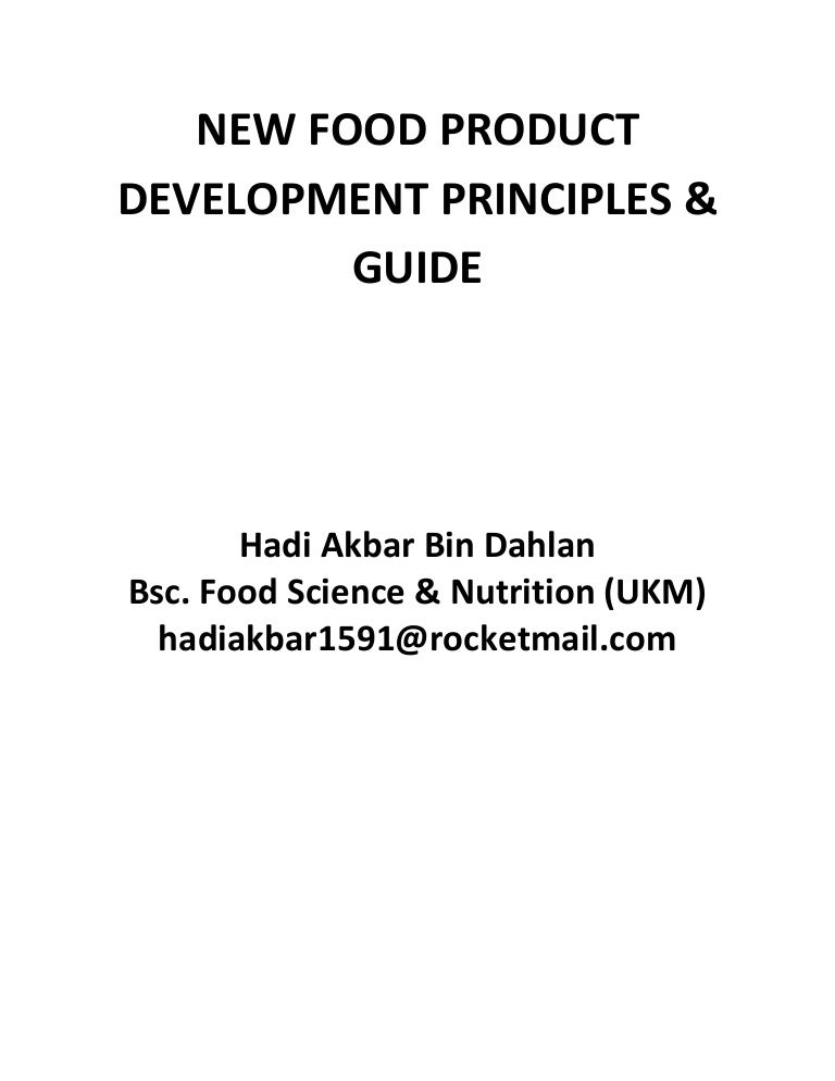 New food product development principles and Guides