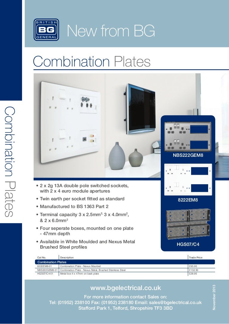 New from bg combination plates
