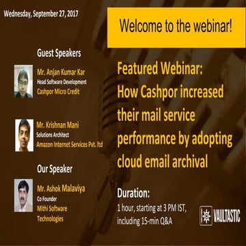 Featured Webinar: How Cashpor increased their mail service performance by ado...