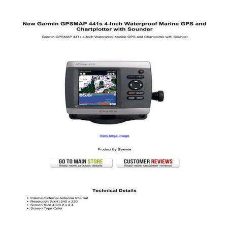 New garmin gpsmap 441s 4 inch waterproof marine gps and chartplotter ...