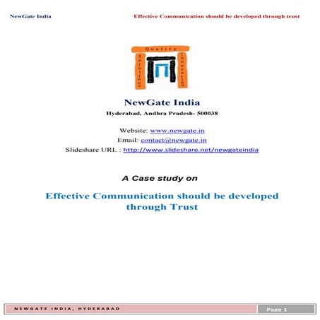 Case study  on  communications