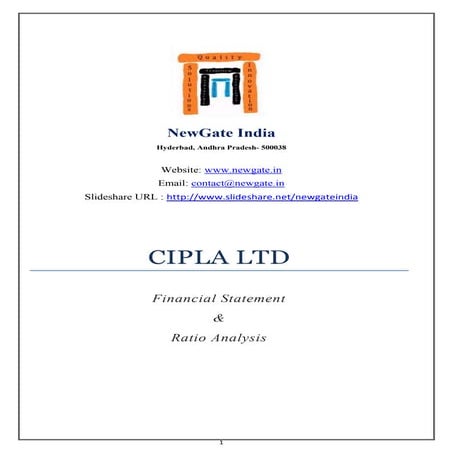 Cipla Balance Sheet analysis