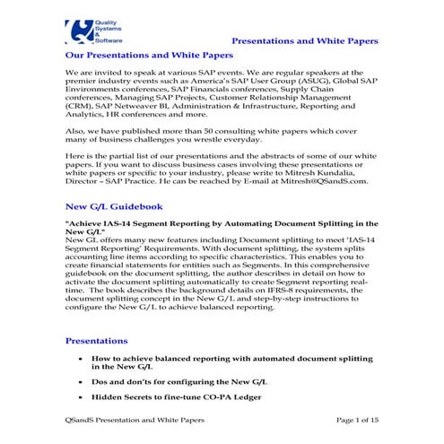 New gl q_sands_presentations_whitepapers