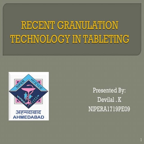 New granulation methods (devilal .kethavath )