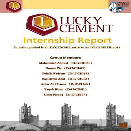 Report of Cement Manufacturing Industry 