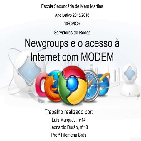Newgroups e o acesso à internet com modem
