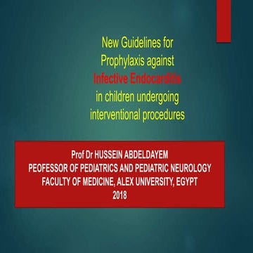 PEDO: New guidelines for prophylaxis against infective endocarditis