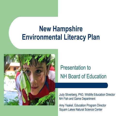 NewHampshireEnvironmentalLiteracyPlan-BOEpresentation2010