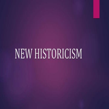 New historicism