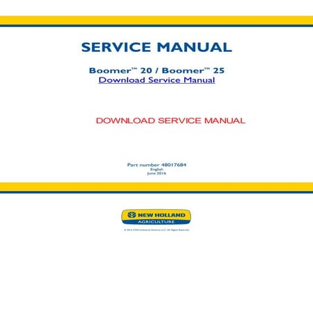 New Holland Boomer 25 Boomer Tractor Service Manual.pdf