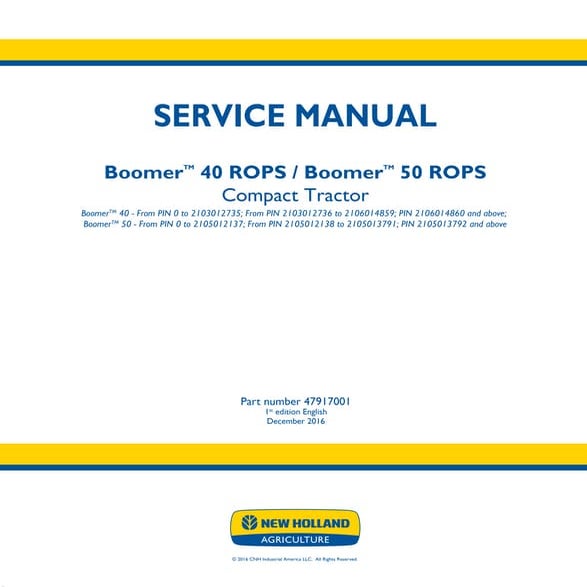 New Holland 30 35 Boomer Tractor Service Manual.pdf