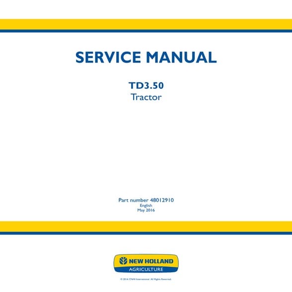 New holland td3.50 tractor service repair manual
