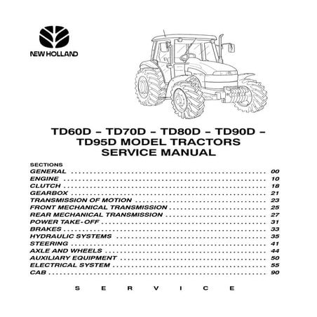 New holland td60 d tractor service repair manual
