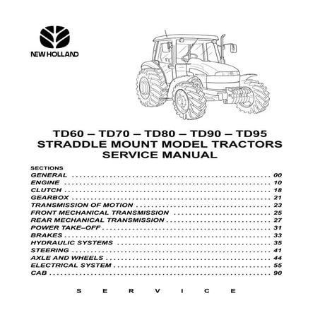 New holland td90 tractor service repair manual