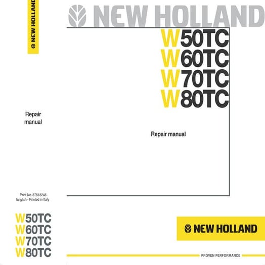 New holland w50 tc compact wheel loader service repair manual instant ...