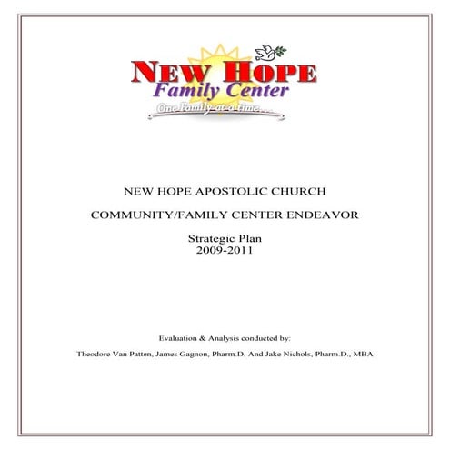 New hope family center strategic plan 2009 2011