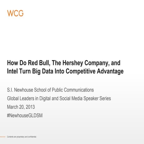 How Do Red Bull, The Hershey Company, and Intel Turn Big Data Into Competitiv...