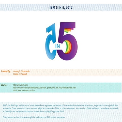 New IBM 5 in 5 | PPTX