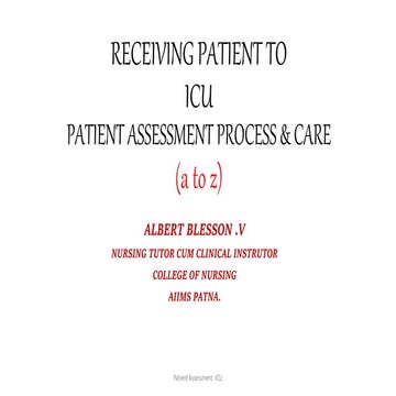 New icu patient assessment process