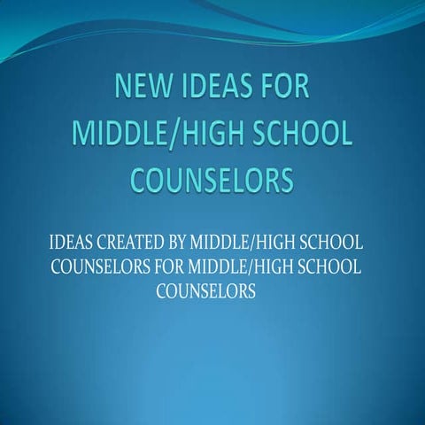 Program ID #46: Ideas for Middle School