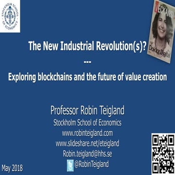 New Industrial Revolution: Blockchains SIME Summer May2018