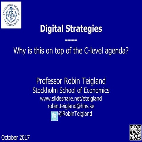  Digital Strategies: Why is this on top of the C-level agenda?