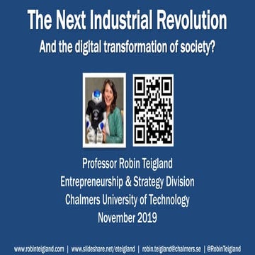 New Industrial Revotution and Digital Transformation of Society