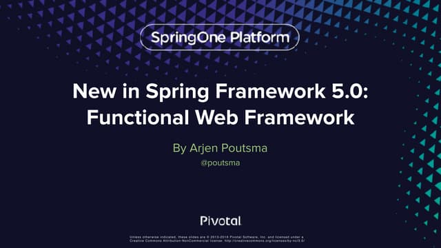New in Spring Framework 5.0: Functional Web Framework