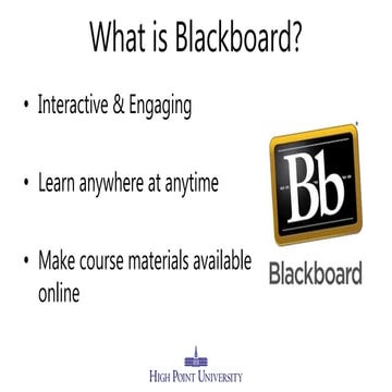 Introduction to Blackboard at HPU