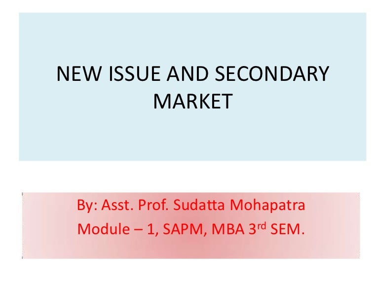 New issue Market