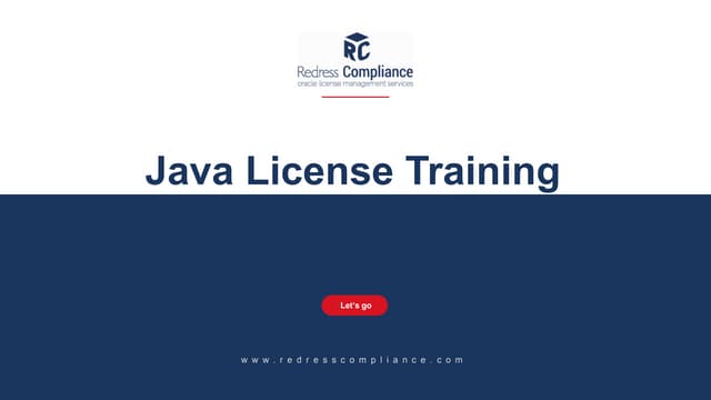 Oracle Java License Training