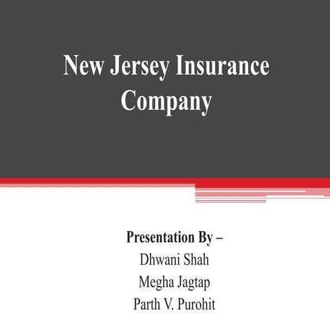 New jersey insurance company | PPTX