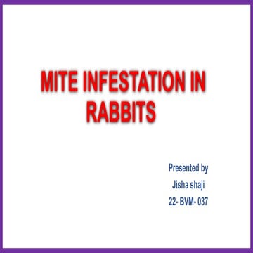 Power point presentations related to mite