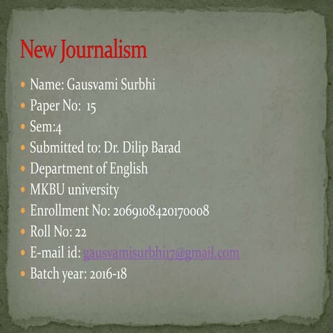 New journalism