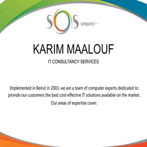 Karim Maalouf I.T services 2013