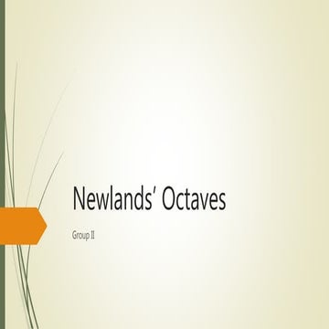 Newlands’ octaves