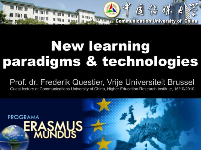 New Learning Paradigms and Technologies