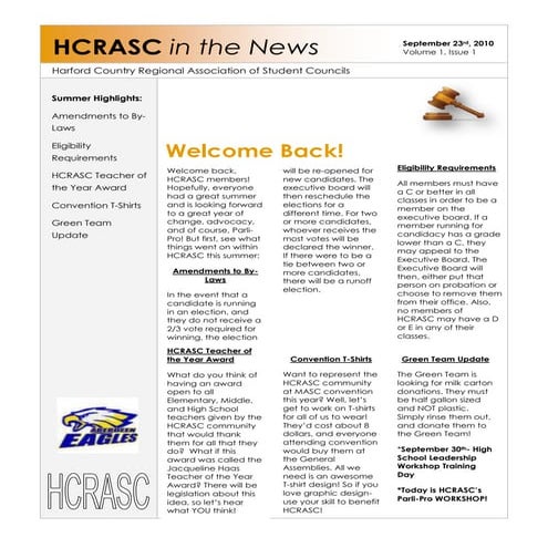 hcrasc Newletter#1