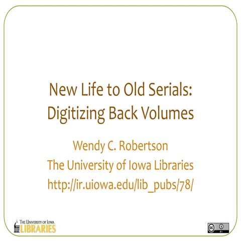 New Life to Old Serials: | PPTX