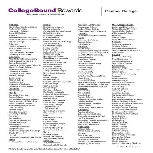 New logo college members list