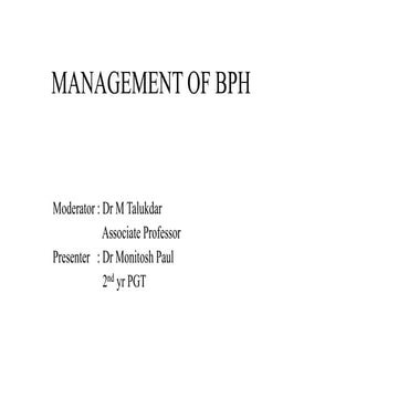 Benign Prostatic Hyperplasia