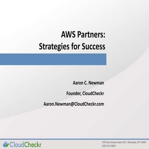 Webinar: AWS Partner Strategies For Success